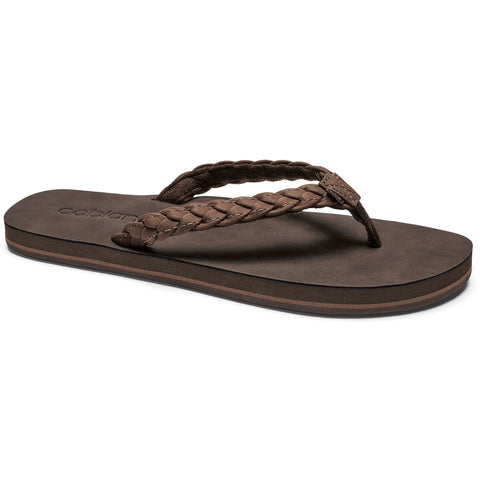 Cobian Womens Bethany Braided Pacifica Sandals in cocoa brown