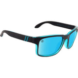 Blenders Fortune Blue Sunglasses in matte black and polarized blue