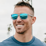 Blenders Mesa Sunglasses in blue polarized and crossing alaska