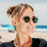 Blenders Whiskey Shiner Sunglasses in polarized and gold