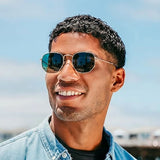 Blenders Whiskey Shiner Sunglasses in polarized and gold