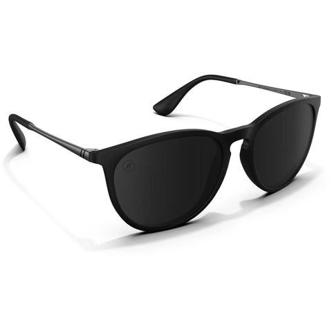 Blenders North Park Sunglasses in matte black and smoke polarized
