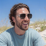 Blenders Phoenix Sunglasses in smoke polarized and silver