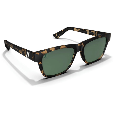 Blenders Tate Sunglasses in black/green polarized and matte tort
