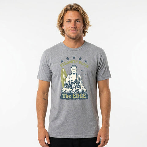 Edge Buddha Flow T-Shirts in heather grey