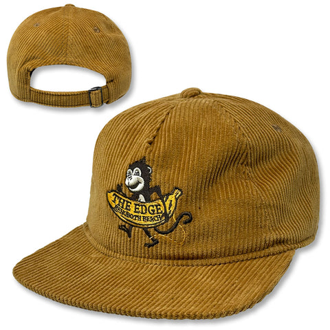 Edge Big Banana Strapback Hat in bronze corduroy