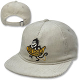 Edge Big Banana Strapback Hat in cream corduroy