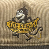Edge Big Banana Strapback Hat in tan/brown corduroy