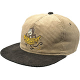 Edge Big Banana Strapback Hat in tan/brown corduroy
