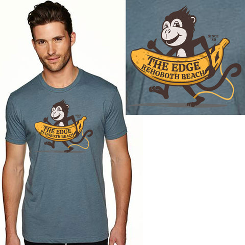 Edge Big Banana T-Shirts in slate blue and Large