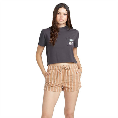 Volcom Womens Sunday Strut Shorts in mocha