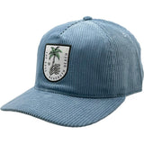Edge Boney Palm Snapback Hat in cadet corduroy