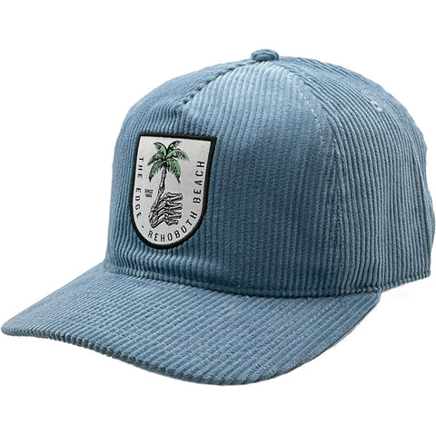 Edge Boney Palm Snapback Hat in cadet corduroy