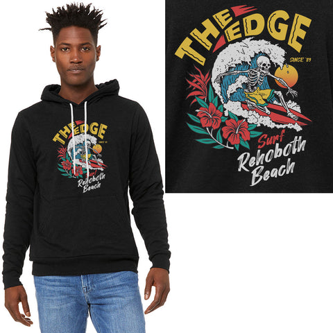 Edge Bones Hooded Sweatshirts in black