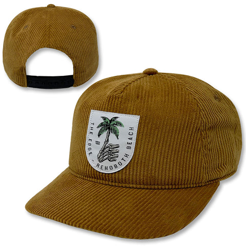 Edge Boney Palm Corduroy SB Hat in autumn wheat