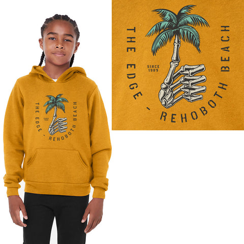 Edge Boney Palm Youth Hoody in mustard