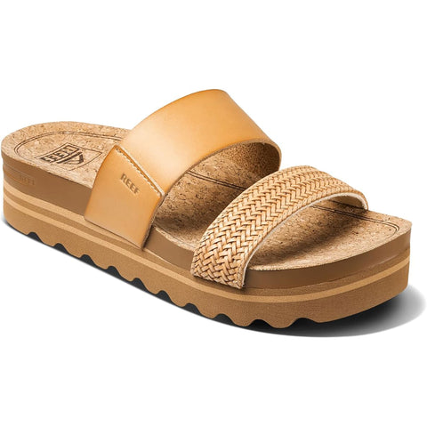 Reef Womens Cushion Vista Hi Sandals in Natural braid