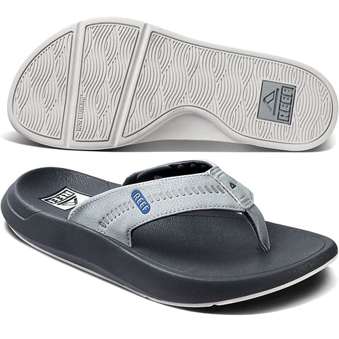 Reef Mens Swellsole Cruiser Sandals in light grey/blue and 11.mens