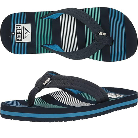 Reef kids Kids Ahi Sandals in deep sea stripes