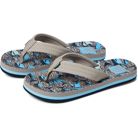 Reef kids Kids Ahi Sandals in tan sharks