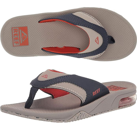 Reef kids Kids Fanning Sandals in Taupe/navy and 2.kids