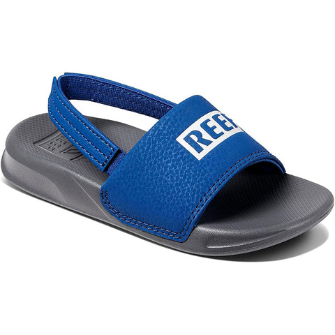 Reef kids Little One Slide Sandals in grey/blue