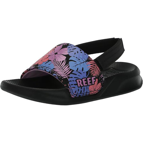 Reef kids Little One Slide Sandals in Purple fronds
