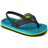 Reef kids Little Ahi Sandals in Blue coral