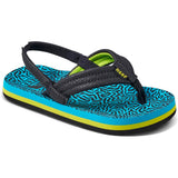 Reef kids Little Ahi Sandals in Blue coral