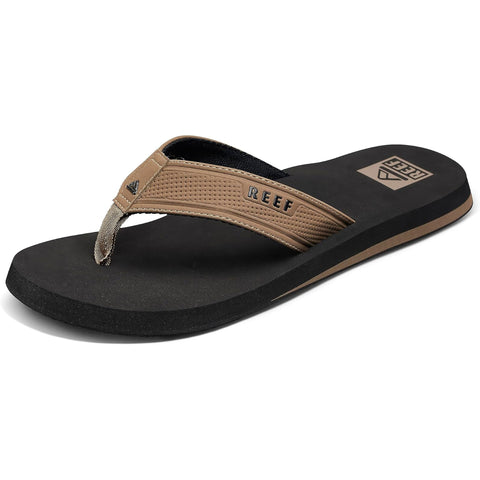 Reef Mens Layback Sandals in black/tan