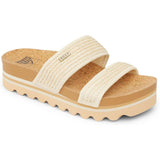 Reef Womens Cushion Vista Hi  Sandals in vintage raffia