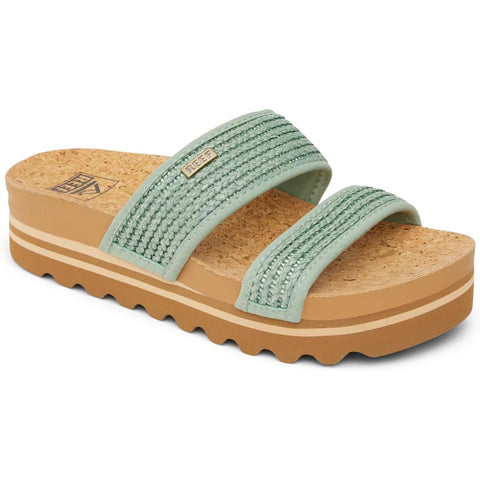 Reef Womens Cushion Vista Hi  Sandals in frosty raffia