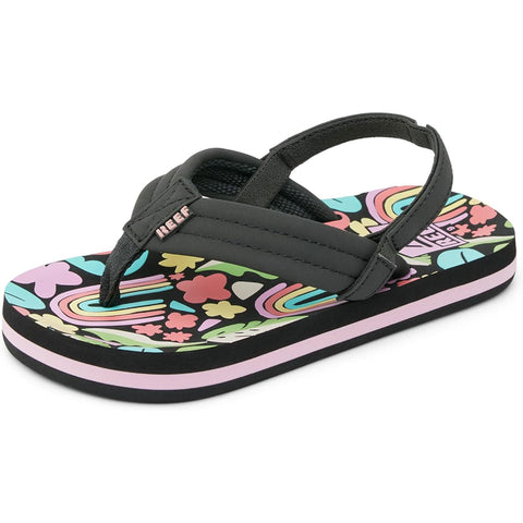 Reef kids Little Ahi Sandals in tropical rainbow