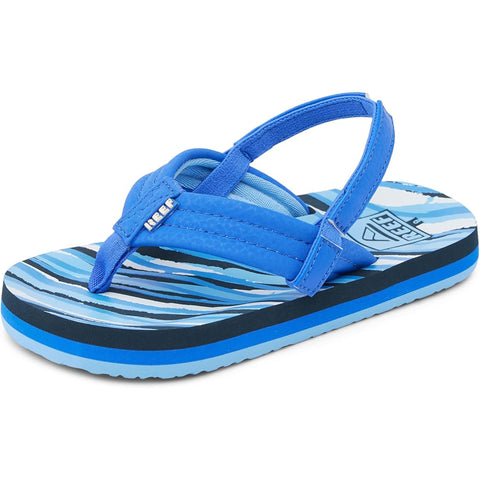 Reef kids Little Ahi Sandals in Royal stripe