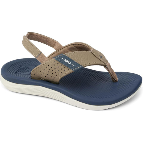 Reef kids Little Santa Ana Sandals in Navy/khaki