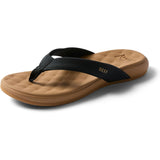 Reef Womens Cushion Melody  Sandals in black/tan