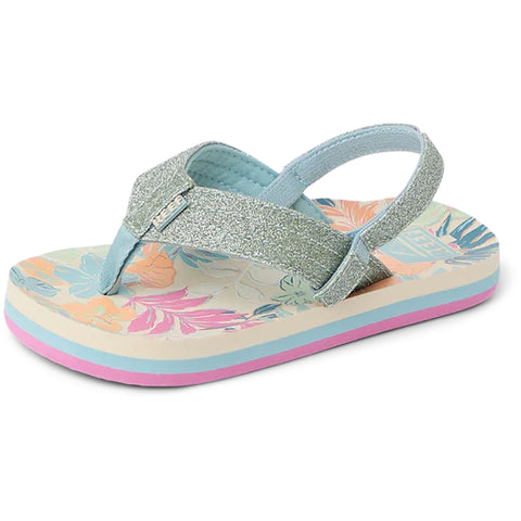 Reef kids Little Ahi Sandals in tropical floral
