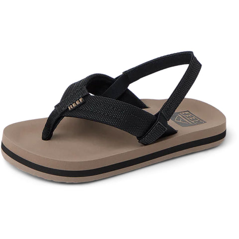 Reef kids Little Ahi Sandals in black/tan