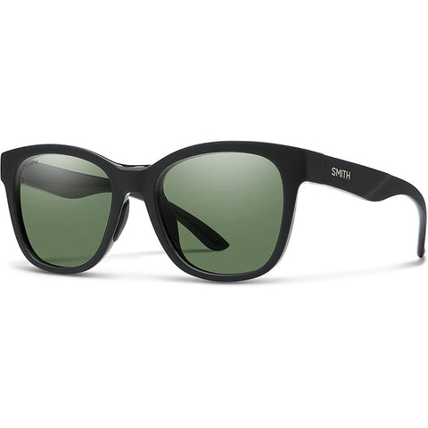 Smith Caper Sunglasses in matte black and polar gray green