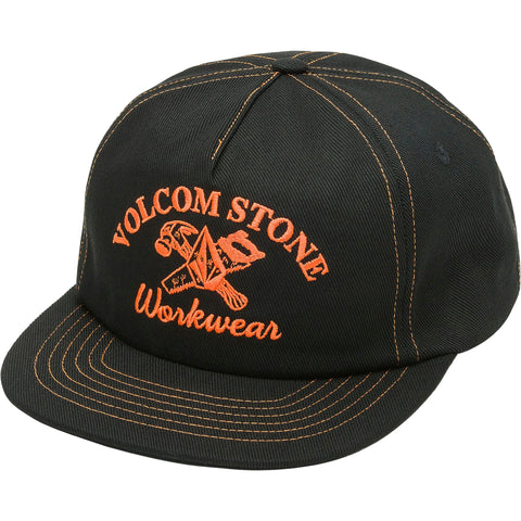 Volcom Mens Fundamentals Work Hat in gloss black