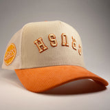 Delaware Beaches Suck DBS Crush Trucker Hat in cream/orange