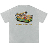 Delaware Beaches Suck DBS Shoobie Sardine Can Tee in light grey
