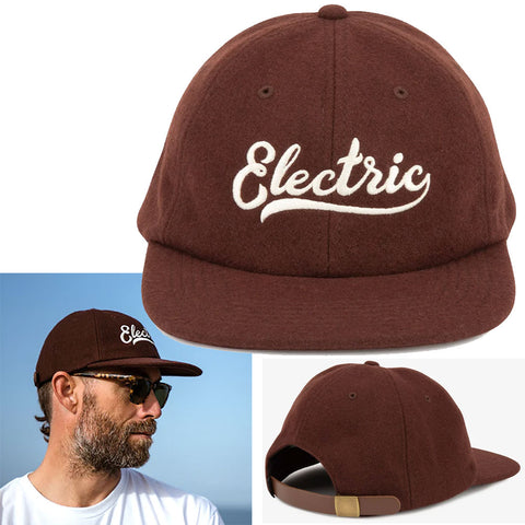 Electric Script Wool Hat in brown