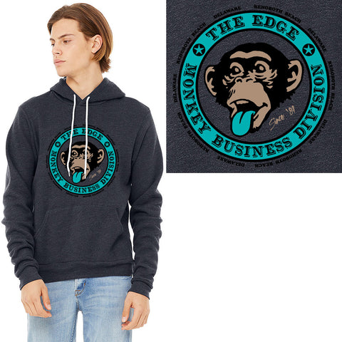 Edge Monkey Biz Hooded Sweatshirts in navy heather and 3XL