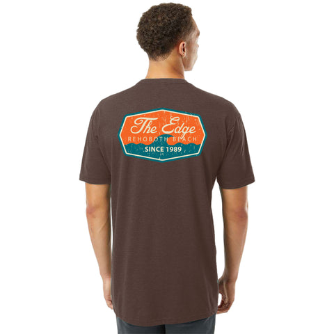 Edge Oil Can T-Shirts in brown heather