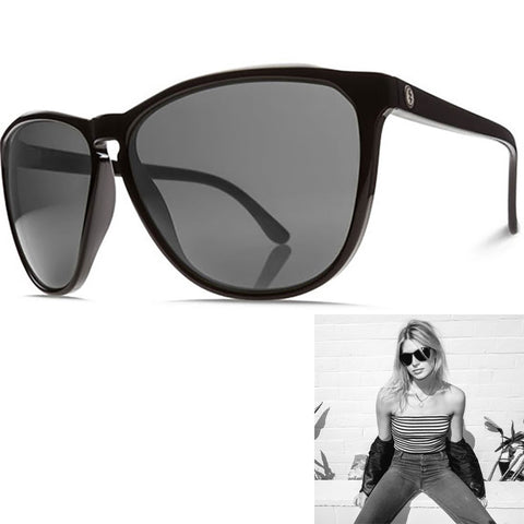 Electric Encelia Sunglasses in gloss black and grey polar