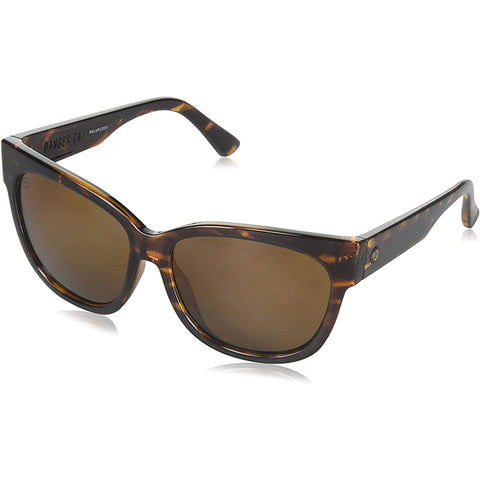 Electric Danger Cat Sunglasses in gloss tortoise and bronze polar