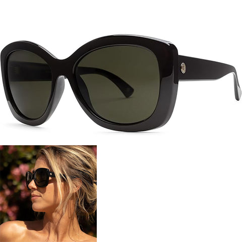 Electric Gaviota Sunglasses in gloss black and grey polarized