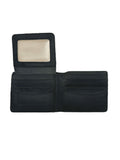 Edge Mens Leather Flap Out Wallet in black