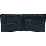 Edge Mens Leather Flap Out Wallet in navy